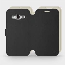 Etui Soft Touch do Samsung Galaxy J3 2016 - wzór Satynowa czerń z platyną