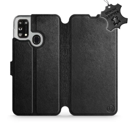 Phone Case Samsung Galaxy M21 - Design Black Leather