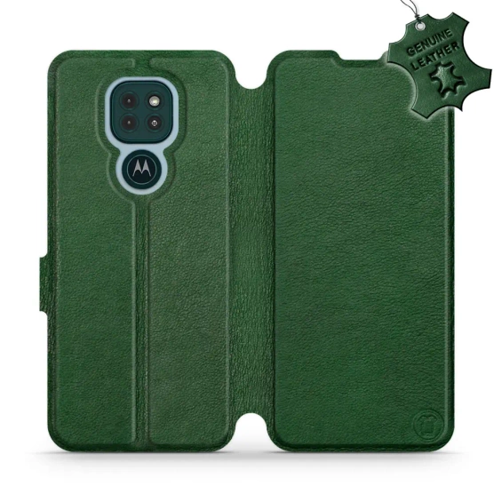 Phone Case Motorola Moto G9 Play - Design Green Leather