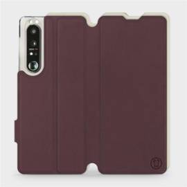 Phone Case Sony Xperia 1 III - Design Burgundy with Platinum