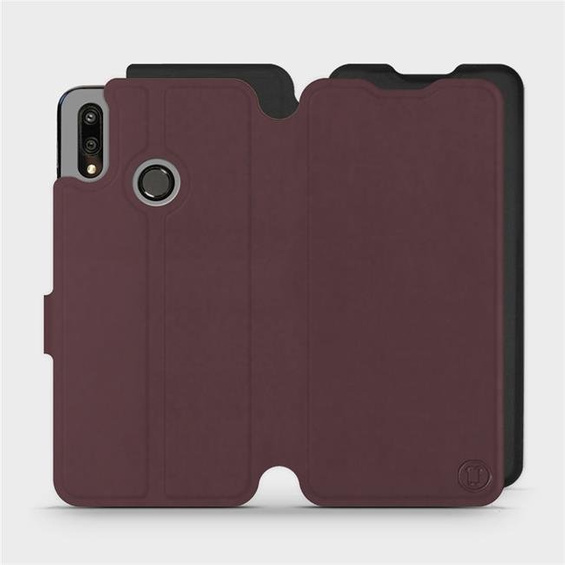 Phone Case Huawei P Smart 2019 - Design Burgundy with Black