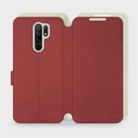 Phone Case Xiaomi Redmi 9 - Design Dark Red with Platinum