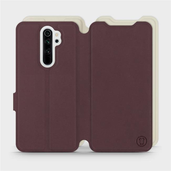 Hülle für Xiaomi Redmi Note 8 Pro - Farbe Burgund mit Platin