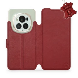 Phone Case Huawei Honor Magic6 Pro - Design Dark Red Leather