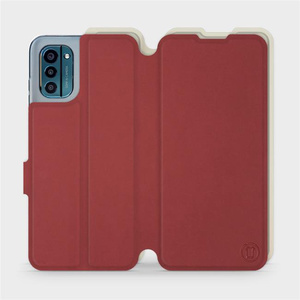 Phone Case Nokia G21 - Design Dark Red with Platinum