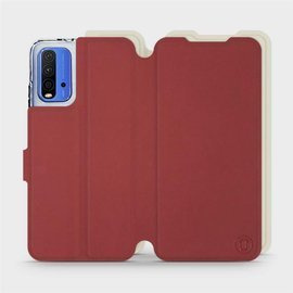 Etui Soft Touch do Xiaomi Redmi 9T - wzór Zachodząca czerwień z platyną