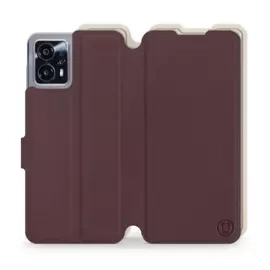 Phone Case Motorola Moto G13 - Design Burgundy with Platinum