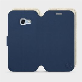 Etui Soft Touch do Samsung Galaxy A3 2017 - wzór Głęboki granat z platyną