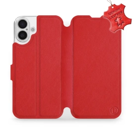 Phone Case Apple iPhone 16 Plus - Design Red Leather