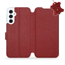 Phone Case Samsung Galaxy M34 5G - Design Dark Red Leather