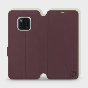 Phone Case Huawei Mate 20 Pro - Design Burgundy with Platinum