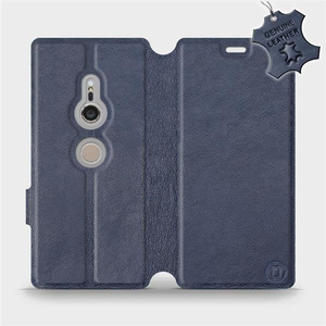 Phone Case Sony Xperia XZ2 - Design Blue Leather