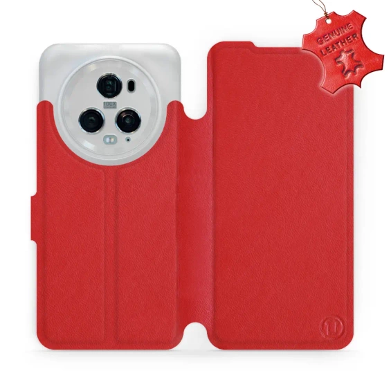 Phone Case Huawei Honor Magic5 Pro 5G - Design Red Leather