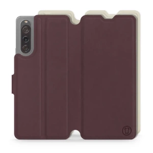 Phone Case Sony Xperia 10 V - Design Burgundy with Platinum