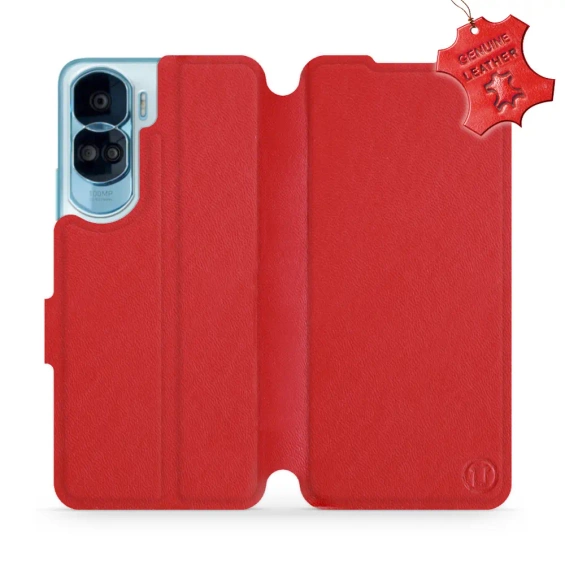 Phone Case Huawei Honor 90 Lite - Design Red Leather