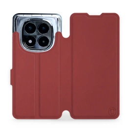 Hülle für Xiaomi POCO X7 - Farbe Dunkelrot mit Platin