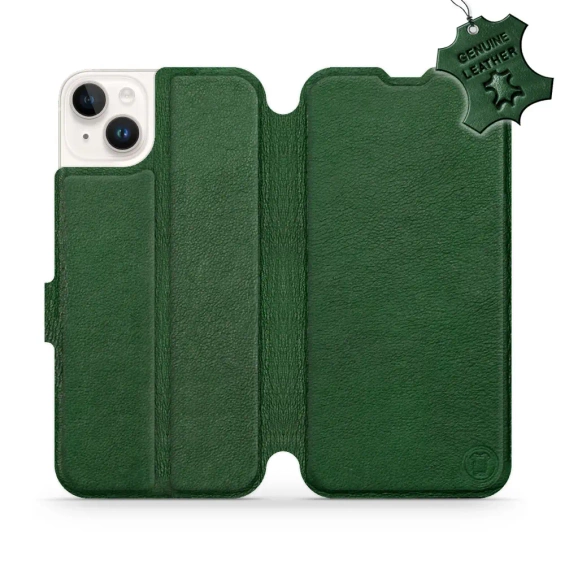 Phone Case Apple iPhone 14 Plus - Design Green Leather