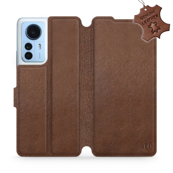 Phone Case Xiaomi 12 Pro - Design Brown Leather