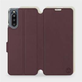 Phone Case Sony Xperia 10 IV - Design Burgundy with Platinum