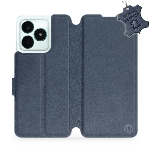 Phone Case Realme C51 - Design Blue Leather