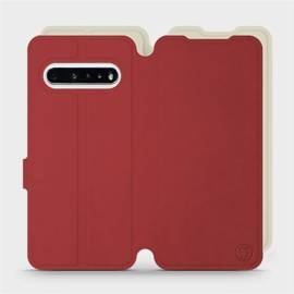 Hülle für LG V60 ThinQ 5G - Farbe Dunkelrot mit Platin