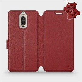 Phone Case Huawei Mate 9 Pro - Design Dark Red Leather