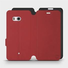 Phone Case HTC U11 - Design Dark Red with Black