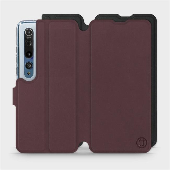 Etui Soft Touch do Xiaomi Mi 10 - wzór Matowy burgund z czernią