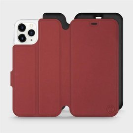 Phone Case Apple iPhone 11 Pro - Design Dark Red with Black