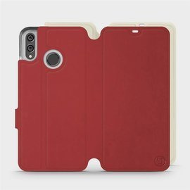 Phone Case Huawei Honor 8X - Design Dark Red with Platinum