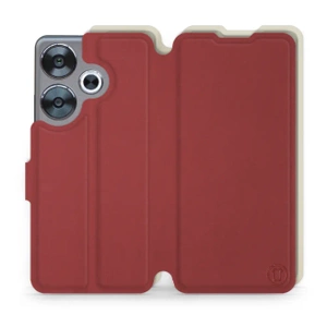 Phone Case Xiaomi POCO F6 - Design Dark Red with Platinum