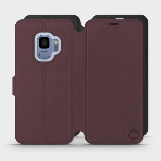 Phone Case Samsung Galaxy S9 - Design Burgundy with Black