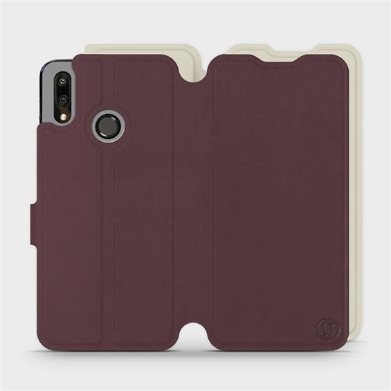 Phone Case Huawei P Smart 2019 - Design Burgundy with Platinum
