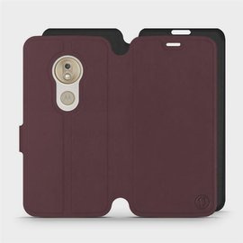 Phone Case Motorola Moto G7 Play - Design Burgundy with Black