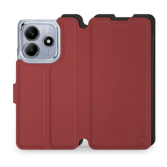 Phone Case Xiaomi Redmi Note 14 5G - Design Dark Red with Black