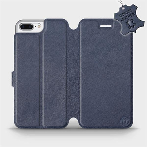 Phone Case Apple iPhone 8 Plus - Design Blue Leather
