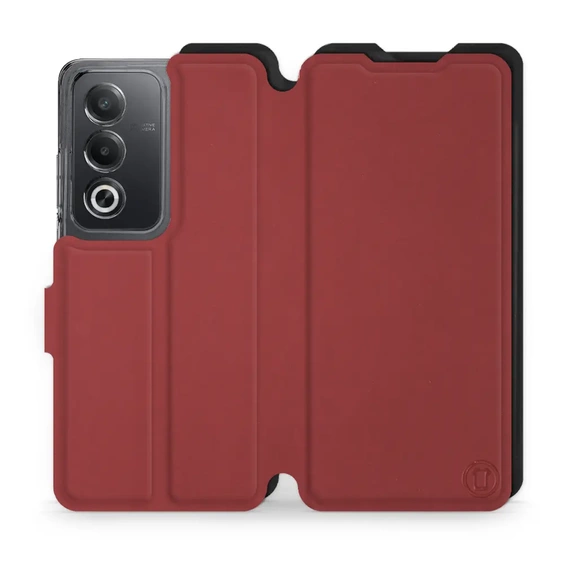 Etui Soft Touch do OPPO A80 5G - wzór Zachodząca czerwień z czernią