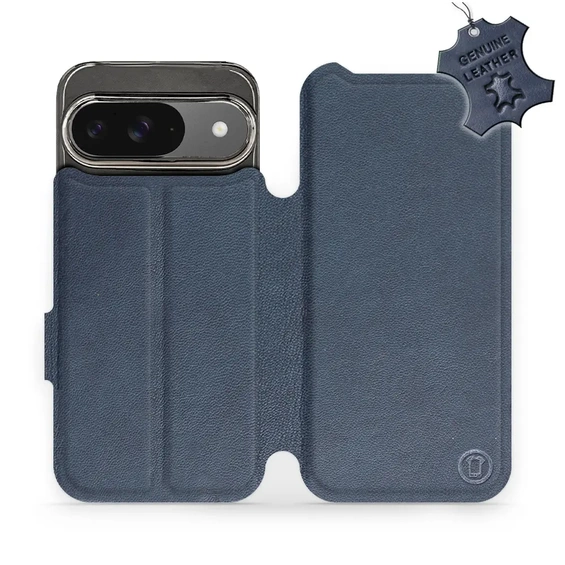 Phone Case Google Pixel 9 - Design Blue Leather