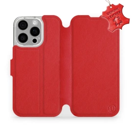Phone Case Apple iPhone 16 Pro - Design Red Leather