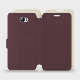 Phone Case Huawei Y6 II Compact - Design Burgundy with Platinum