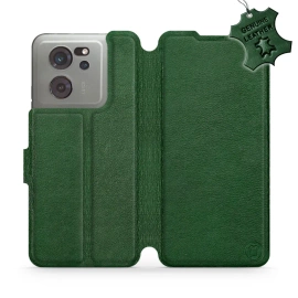 Etui ze skóry naturalnej do Xiaomi 13T Pro - wzór Green Leather