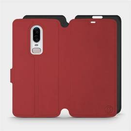 Phone Case OnePlus 6 A6000 - Design Dark Red with Black