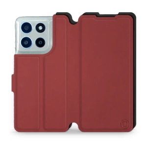 Phone Case Motorola Moto G56 5G - Design Dark Red with Black