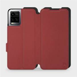 Phone Case Vivo Y21S - Design Dark Red with Black