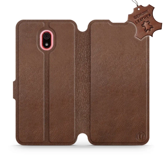 Phone Case Xiaomi Redmi 8A - Design Brown Leather