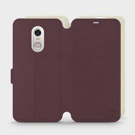 Phone Case Xiaomi Redmi 5 Plus - Design Burgundy with Platinum