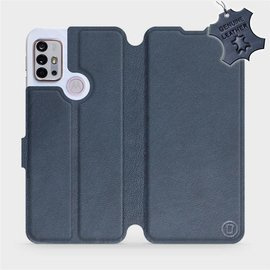 Phone Case Motorola Moto G10 - Design Blue Leather