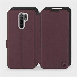 Phone Case Xiaomi Redmi 9 - Design Burgundy with Black