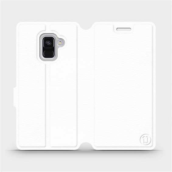 Phone Case Samsung Galaxy A8 2018 - Design White&Orange