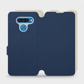 Phone Case LG Q60 - Design Navy with Platinum